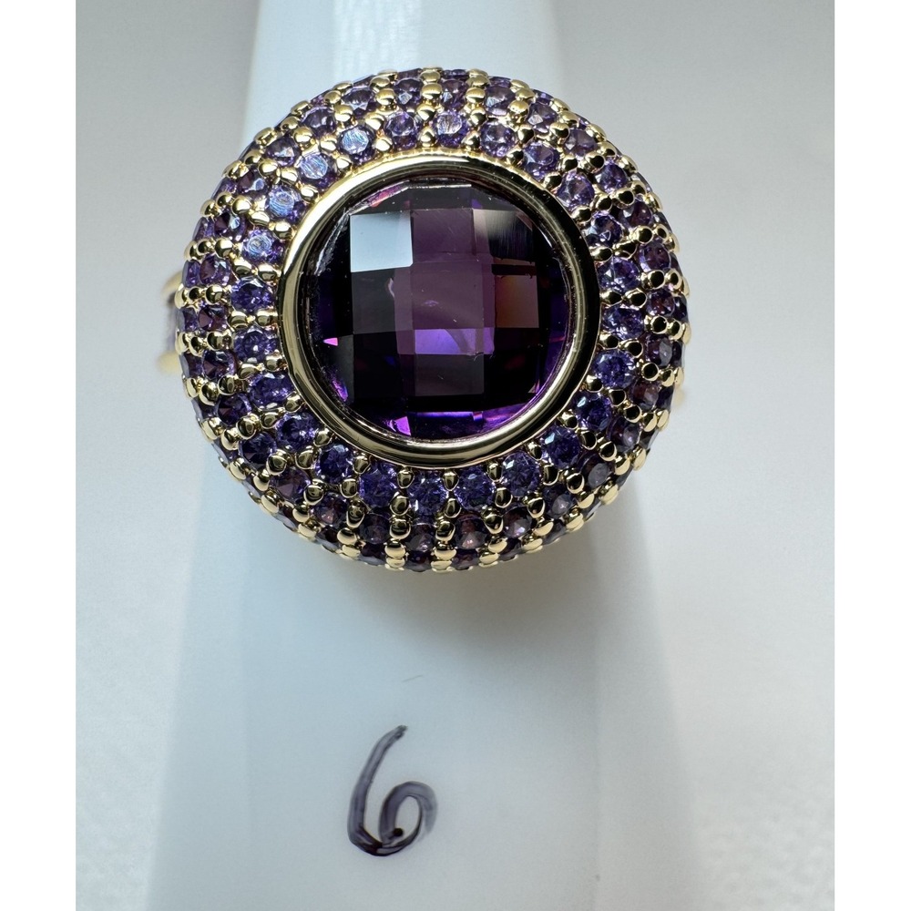 Ring Bomb Party Feb 2024 Shielded By Sparkle Ring RG52915 Size 6 Gold Plated